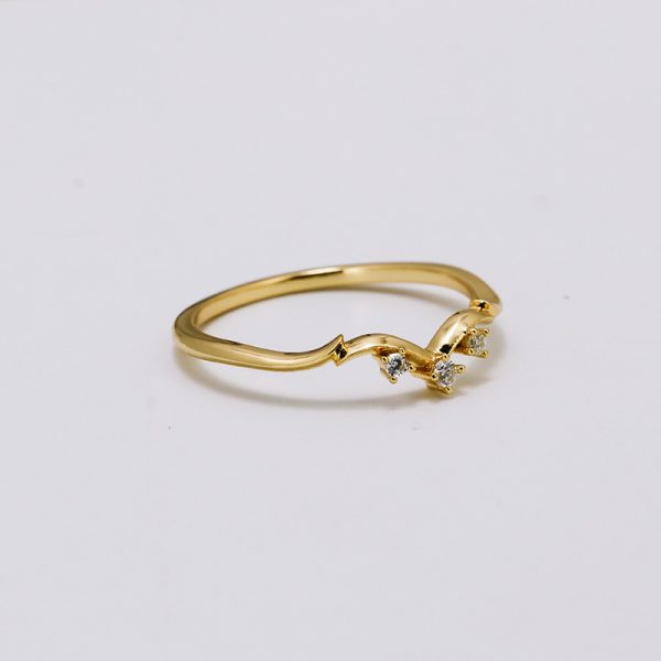 Minimal Gold Plated Stacking Ring in S925 Sterling Silver | Elegant Layering & Everyday Styling Ring