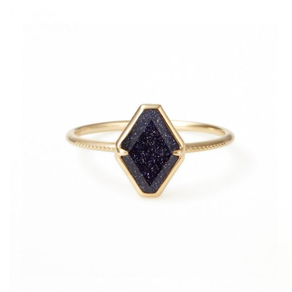 blue goldstone hexagon ring s925 sterling silver (6)