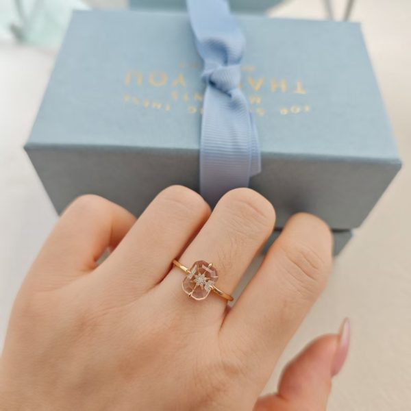 Delicate White Quartz S925 Silver Ring | Clarity & Inner Peace