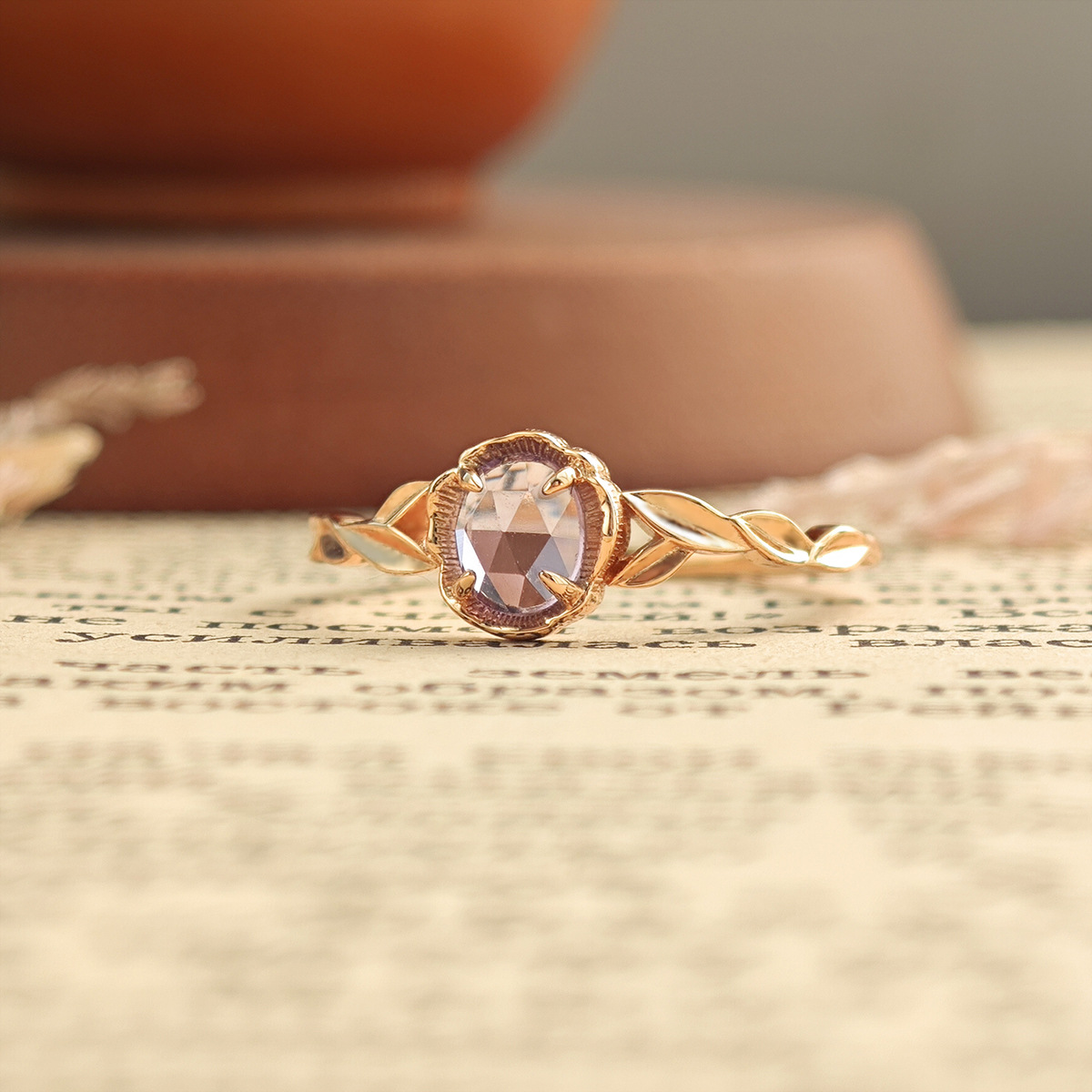 natural amethyst floral leaf ring s925 14k gold plated healing crystal (1) natural amethyst floral leaf ring s925 14k gold plated healing crystal (1)