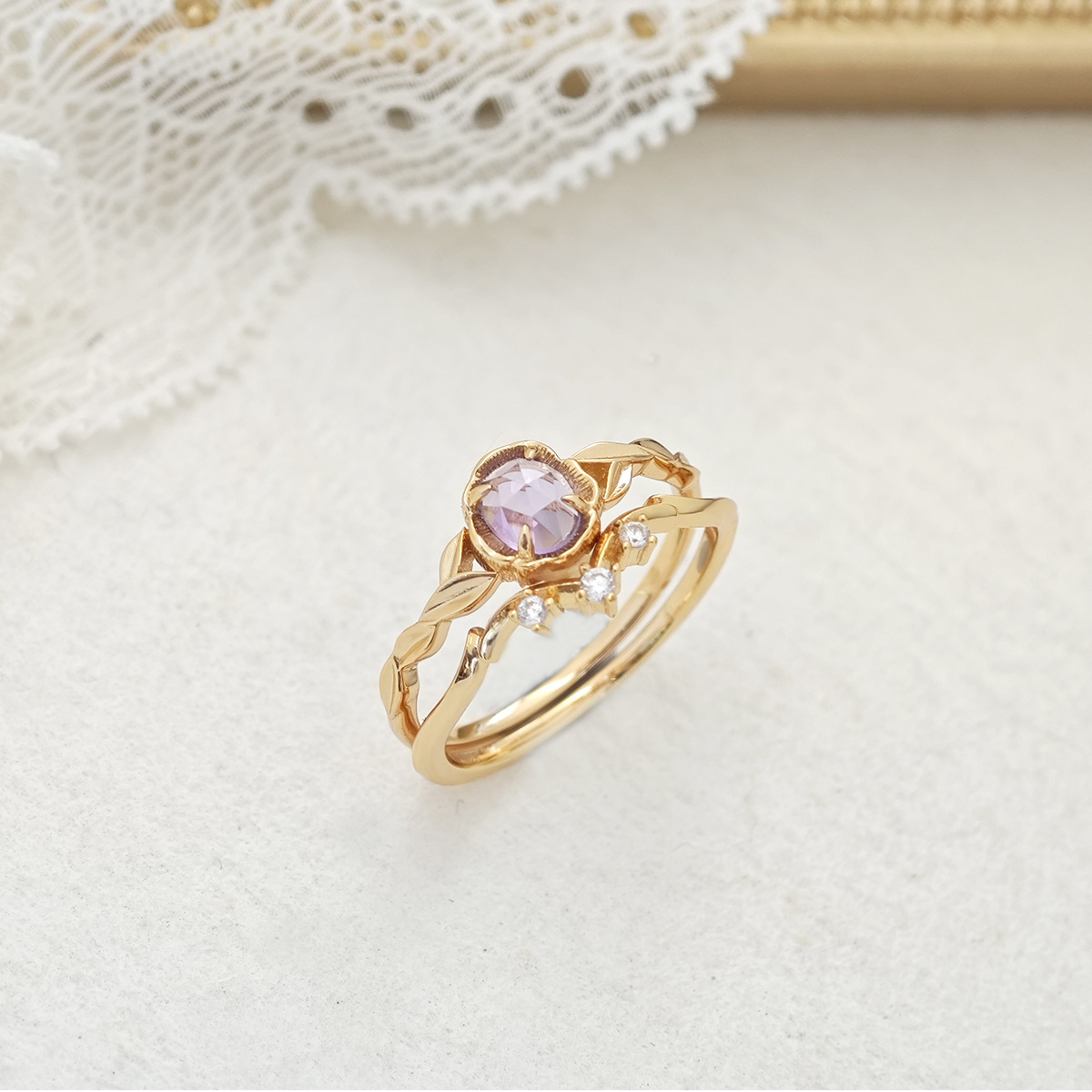 natural amethyst floral leaf ring s925 14k gold plated healing crystal (7) natural amethyst floral leaf ring s925 14k gold plated healing crystal (7)