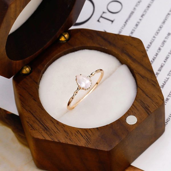 rose quartz teardrop s925 14k gold plated ring healing love crystal (9)
