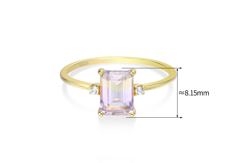 square amethyst s925 sterling silver french vintage purple ring (10) square amethyst s925 sterling silver french vintage purple ring (10)
