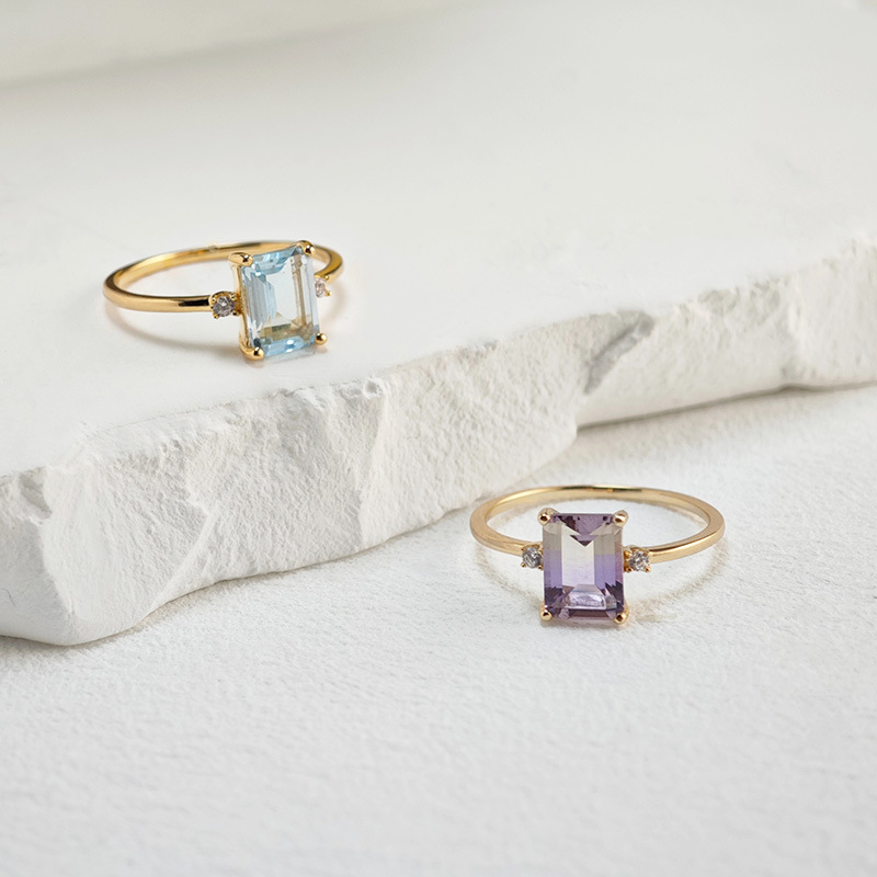 square amethyst s925 sterling silver french vintage purple ring (6) square amethyst s925 sterling silver french vintage purple ring (6)