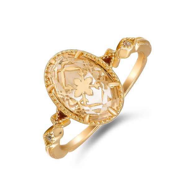 vintage carved white crystal s925 sterling silver gold plated ring calm clarity energy.jpg (1)